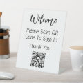 Welcome Please Scan QR Code To Sign In Template | Zazzle