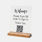 Welcome Please Scan QR Code To Sign In Template | Zazzle