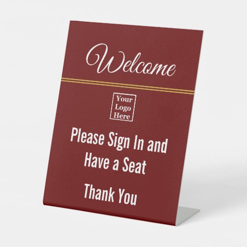 Welcome Please Sign In and Your Logo Dark Red