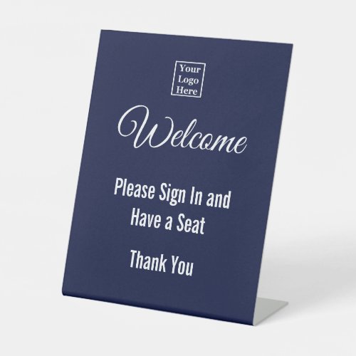 Welcome Please Sign In Dark Blue  White Your Logo