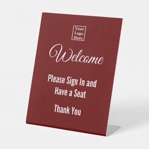 Welcome Please Sign In Dark Red  White Your Logo