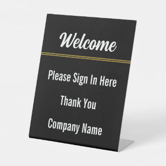 Welcome Please Sign In Here Thank You Company Name