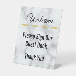 Welcome Please Sign Our Guest Book Elegant Sign