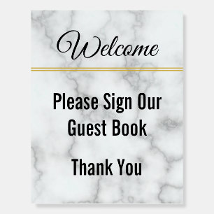 Welcome Please Sign Our Guest Book Elegant Sign