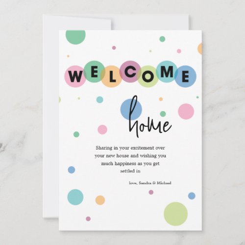 Welcome Polka Dots Greeting Card