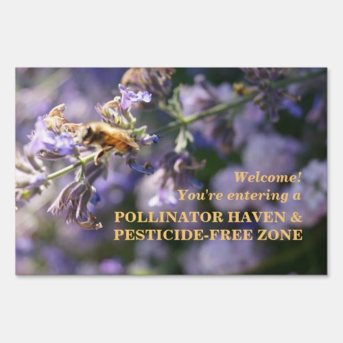 Welcome  Pollinator Haven  Pesticide_Free Zone Sign