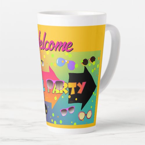 Welcome Pool Party Yellow Latte Mug