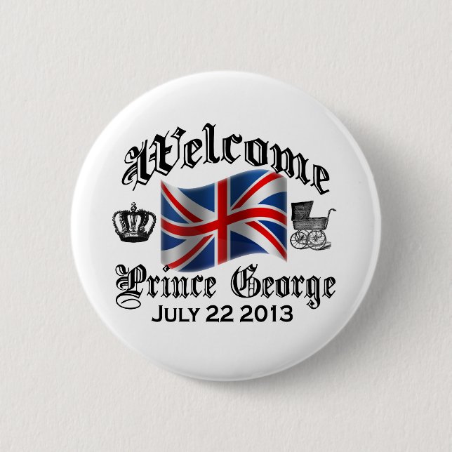 Welcome Prince George July 22 Pinback Button (Front)