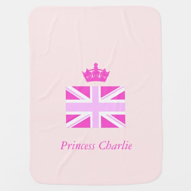 Welcome Princess Charlie! Baby Blanket (Front)