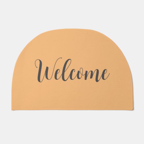 Welcome Professional Amber  Grey Name Template Doormat