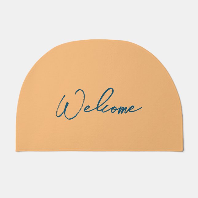 Welcome Professional Amber & Ocean Blue Template Doormat (Front)