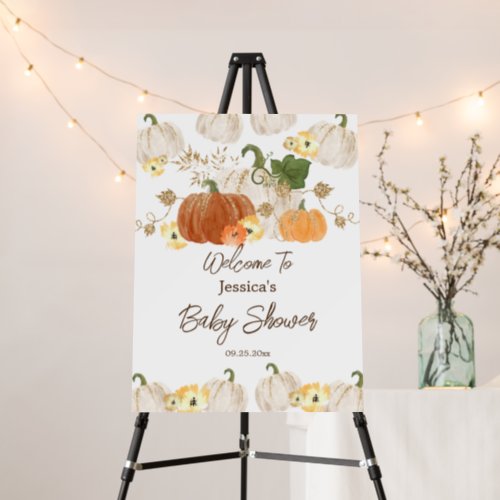 Welcome Pumpkin Baby Shower  Foam Board