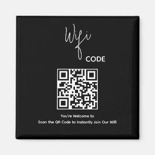 Welcome QR Code Scan to Connect Wifi Magnet