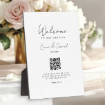 Welcome QR Code Wedding Galery Plaque<br><div class="desc">Welcome Plaque with Couple's Name and Wedding Date, Including QR Code for Photo Gallery Celebrate your love and greet your guests in style with our customized welcome plaque ! This minimal plaque is not only an elegant decoration for your wedding, but also an interactive keepsake that engages your guests. So...</div>