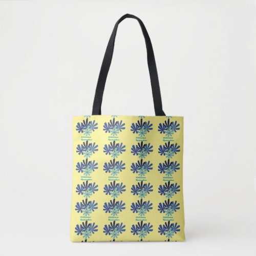 Welcome Ramadan Bold Vector Palm pattern Tote Bag