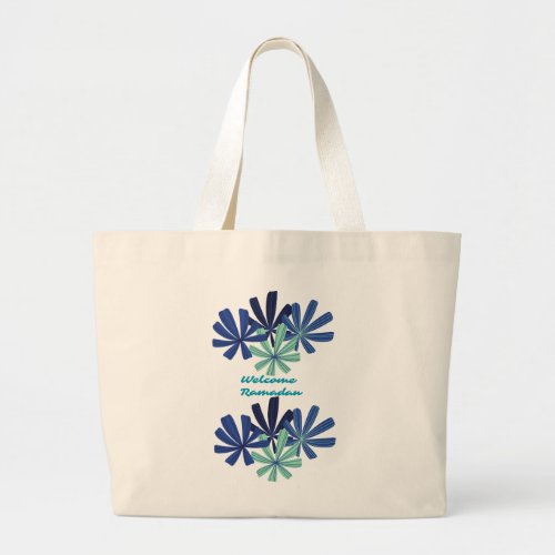 Welcome Ramadan Bold Vector Palm pattern Tote Bag