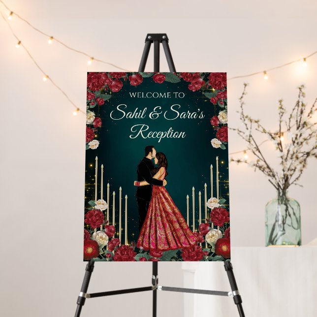 Welcome Reception sign & Indian Reception welcome (In Situ (Stand))