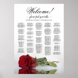 Welcome! Red Rose Alphabetical Seating Chart