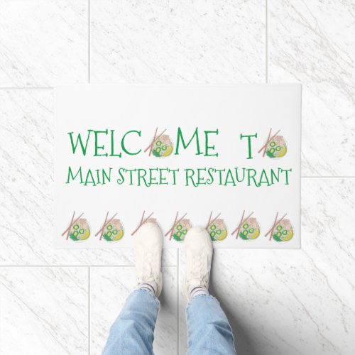 Welcome Restaurant Pho Vietnamese Noodle Soup Doormat