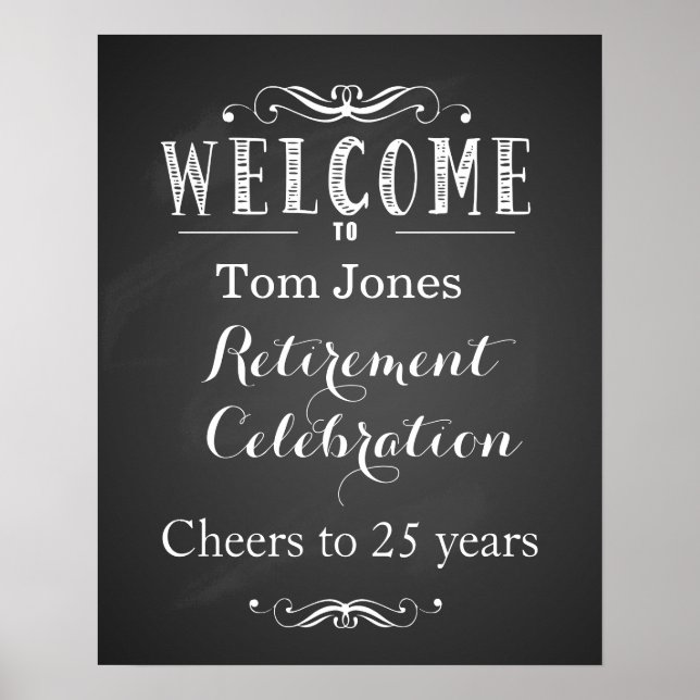 Welcome retirement  party sign (Front)