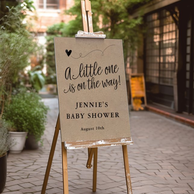 Welcome, Rustic Kraft Baby Shower Personalized Foam Board (Creator Uploaded)