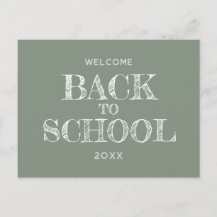 welcome sage grey postcard