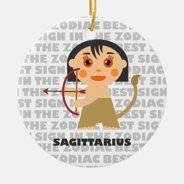 Welcome Sagittarius Zodiac Baby! Ceramic Ornament (Front)