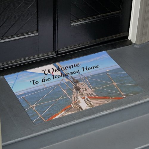 Welcome San Francisco Sailing 0869 Doormat