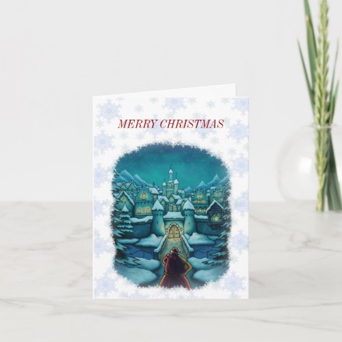 welcome santa note card holiday card