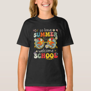 Welcome School Retro Groovy Back To School T-Shirt