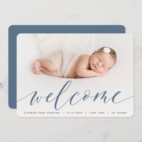 Welcome Script  Photo Birth Announcement