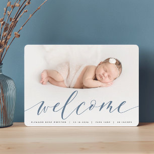 Welcome Script   Photo Birth Announcement