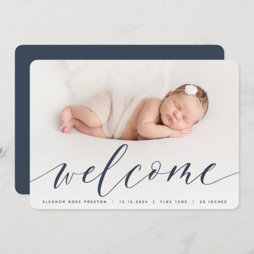 Welcome Script  Photo Birth Announcement