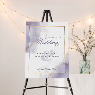 Welcome Sign Abstract Dusty Plum Gold