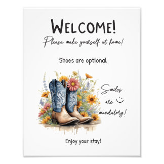 Welcome sign Airbnb guests