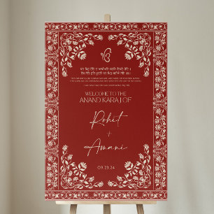Welcome Sign   Anand Karaj Wedding Sign   Customiz