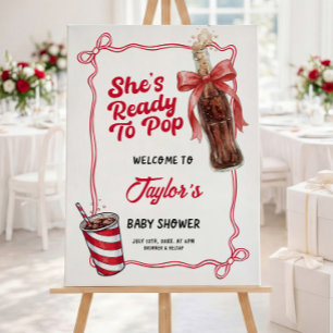 Welcome Sign Baby Shower, Ready to Pop Sign