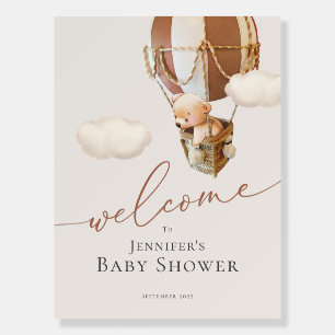 Welcome Sign Bear Baby Shower Foam Board