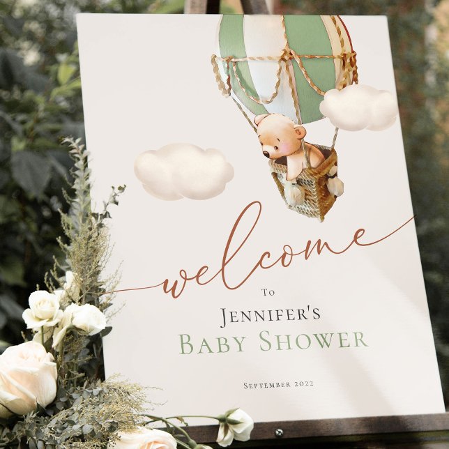 Welcome Sign Bear Baby Shower Foam Board (Creator Uploaded)
