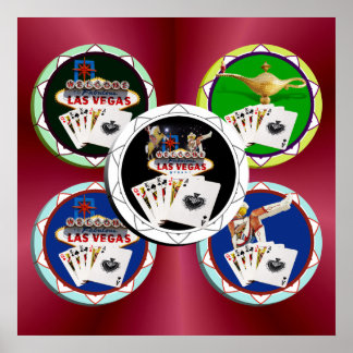 Welcome Sign Black Poker Chip
