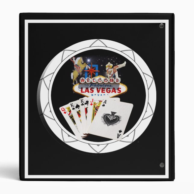 Welcome Sign Black Poker Chip Binder (Back)