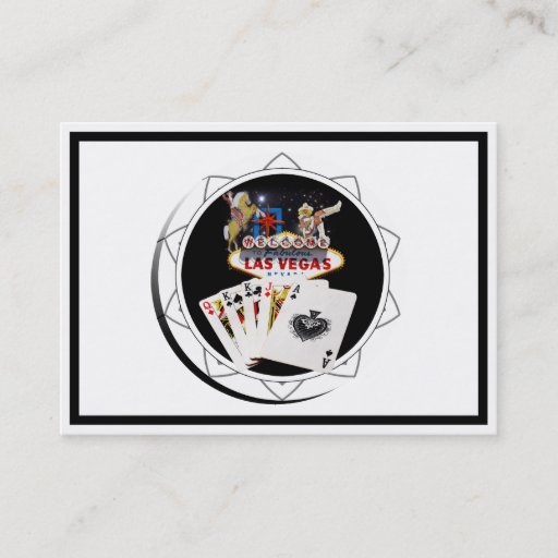 Customizable Welcome Sign Black Poker Chip Business Card Templates
