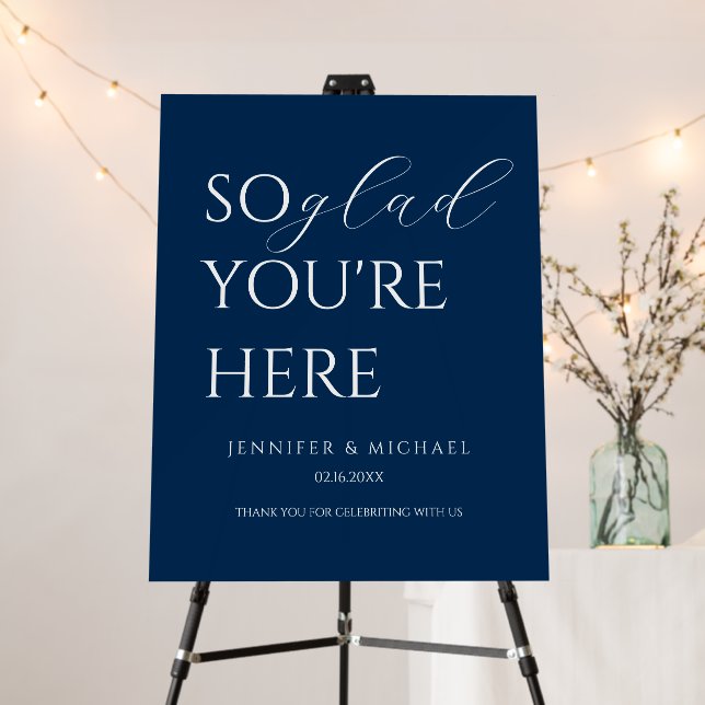 Welcome sign blue elegant modern (In Situ (Stand))