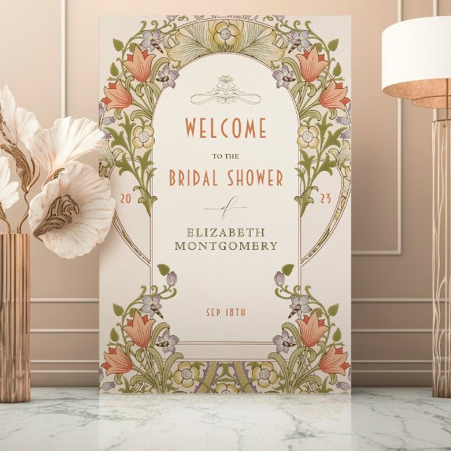 Welcome Sign Bridal Shower Art Nouveau Morris (Creator Uploaded)