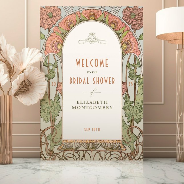 Welcome Sign Bridal Shower Art Nouveau Mucha (Creator Uploaded)