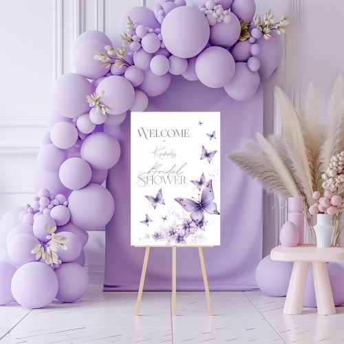 Welcome Sign Butterflies Bridal Shower