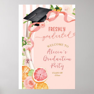 WELCOME SIGN C212 Summer Citrus Fruits Graduation 