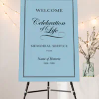 Personalized Funeral Welcome Sign, Celebrating The Life of Love One Poster  Sign, Memorial Sign, Celebration of Life Sign, Funeral Decor, Celebration