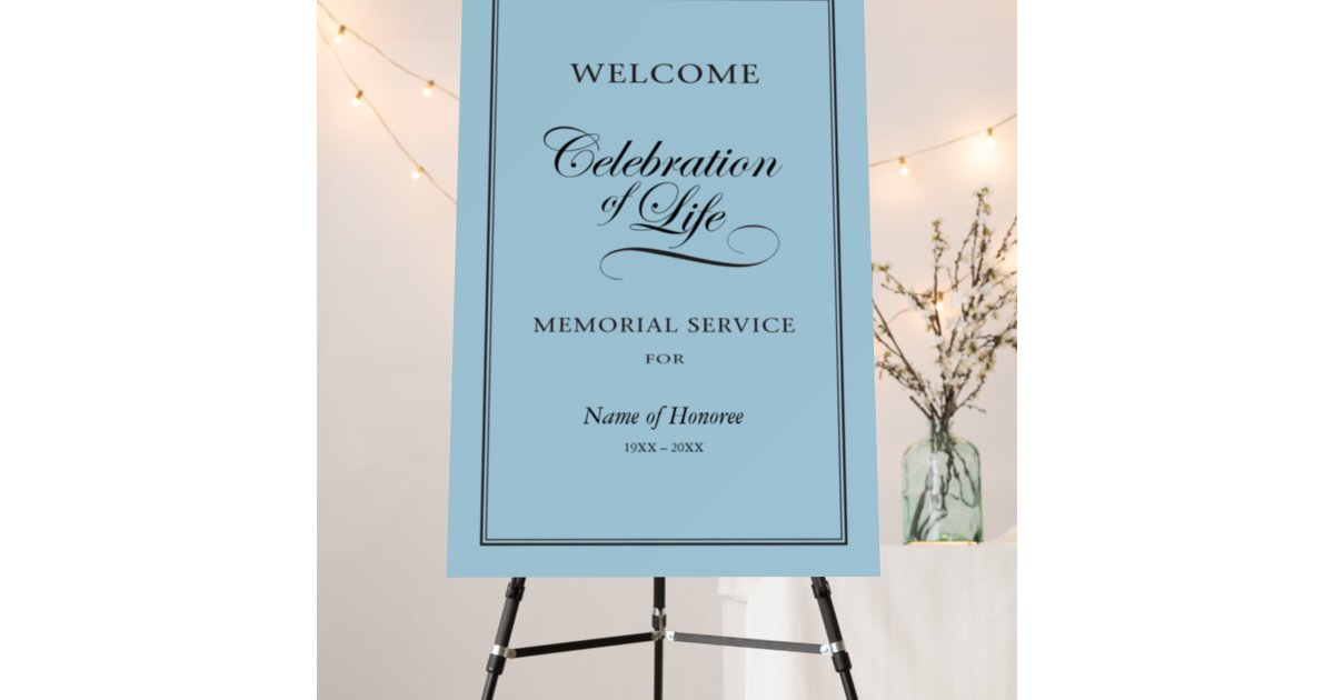 Funeral Welcome Sign, Celebration of Life Poster, in Loving Memory,  Printable Sign, Funeral Decorations, Celebration of Life Decoration 