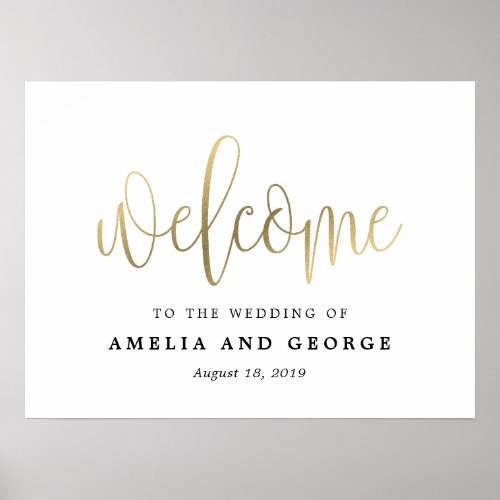 Welcome Sign Choose Your Size Lovely Calligraphy